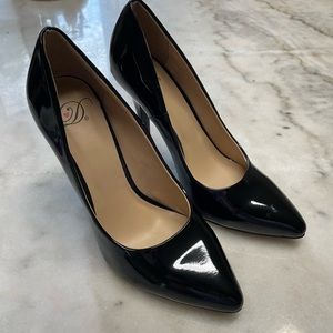 Black Shiny Leather Heels